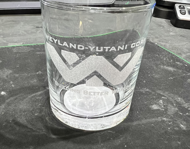 Laser Etched Dinking Glass