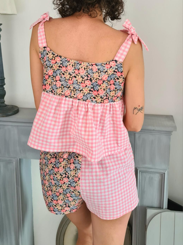 Ensemble fleurs en tissus upcyclés 🌸