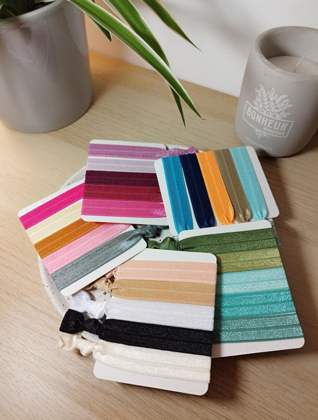 Lot de Bracelets ruban Elastiques Colorés