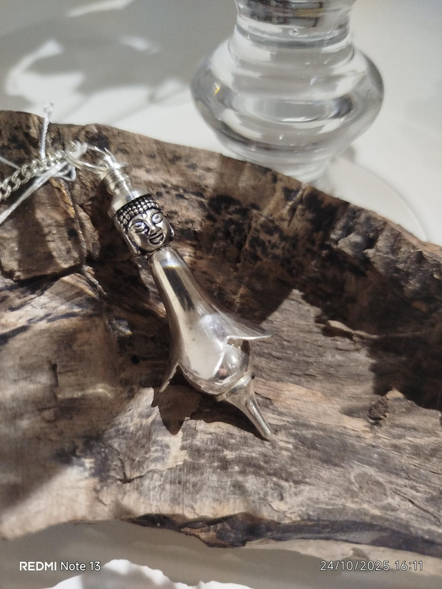 Pendule bouddha argenté 