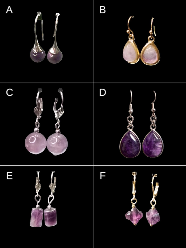 Boucles d&#039;oreilles améthyste 