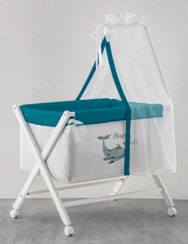 MINIBETT MIT TEXTIL UND SCHLEIER HAPPY WAL