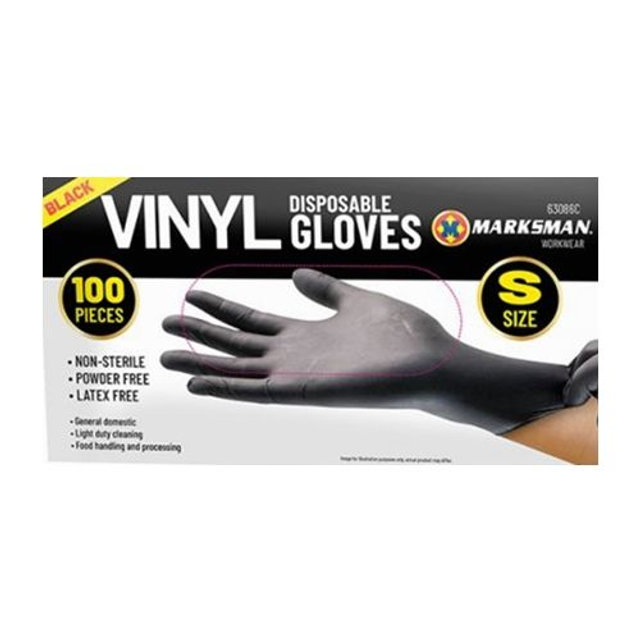 Marksman Black Vinyl Gloves