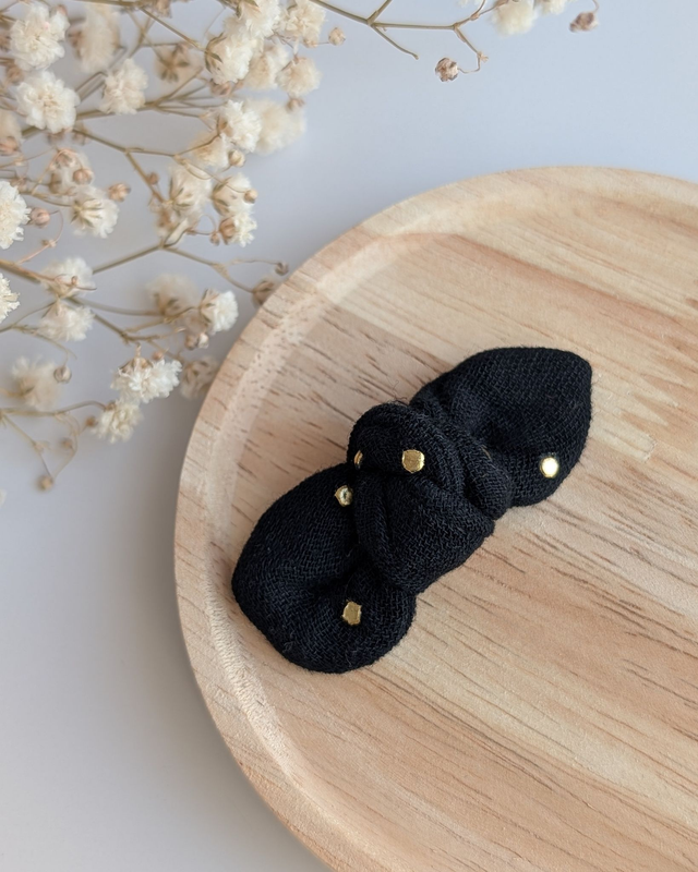 Lot de barrettes noeuds Black & White Edition spéciale Fêtes