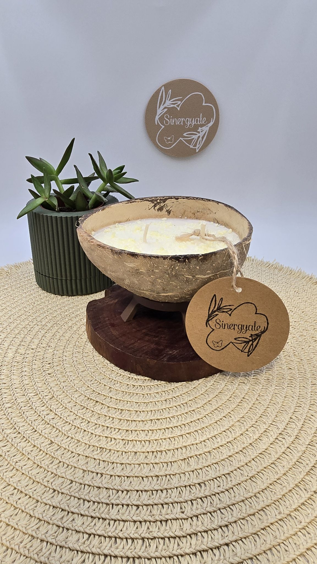 Vela en coco - Pastel de limón