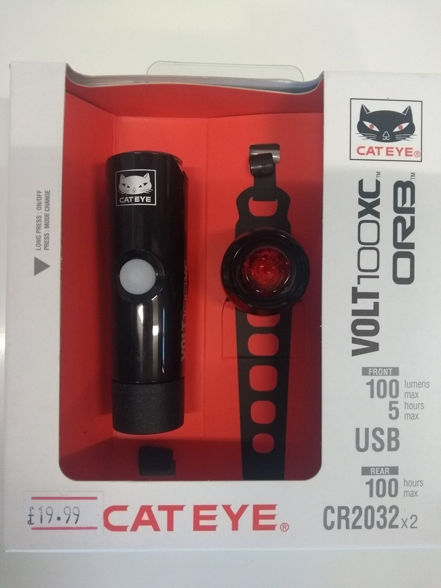 Cateye Volt 100XC / ORB Bike Light Set