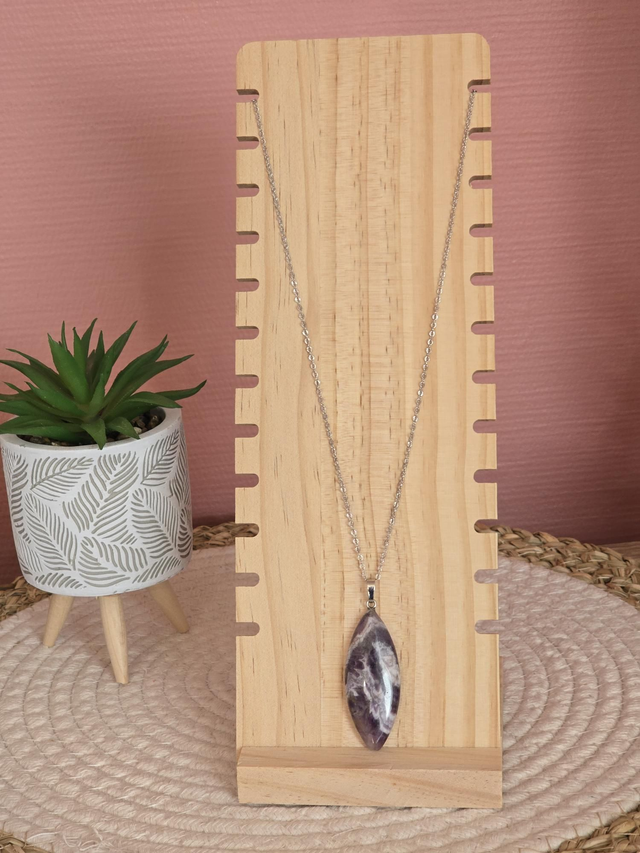 Pendentif Améthyste chevron 