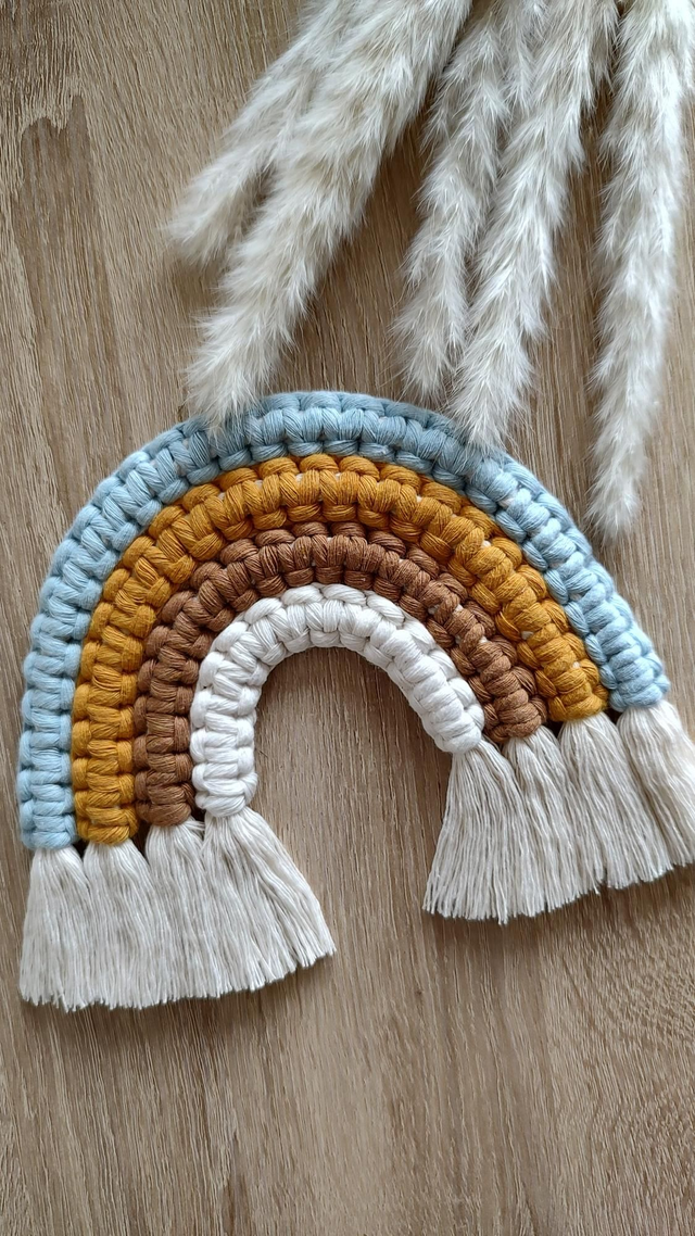 Arc-en-ciel macramé - Déco murale bohème - JOYA