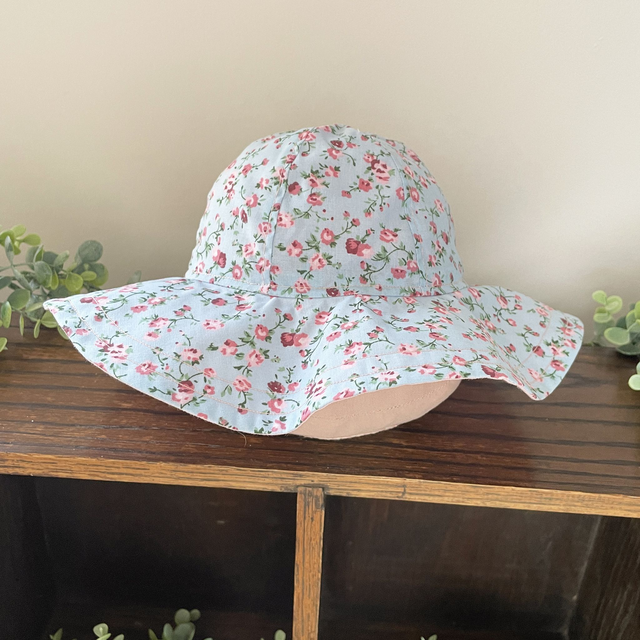 Sky Blue Ditsy Floral Sunhat