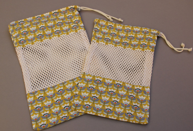 Sac à vrac : tissu et filet