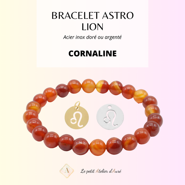 Lion - Bracelet Astro Cornaline