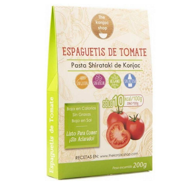 Espaguetti de Tomate Bajo en Calorias SinGluten Vegan 200g The Konjac Shop
