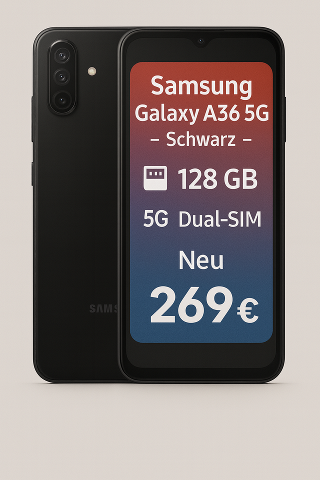 Samsung Galaxy A36 5G – 128 GB – Schwarz NEU