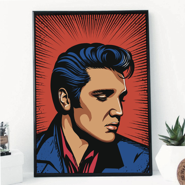 Elvis Presley Print poster comic book style