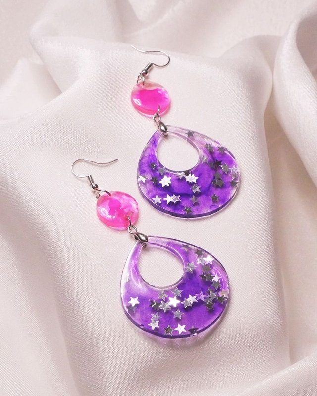Boucles Purple Stars (D)