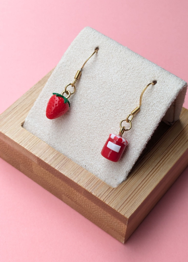 Boucles d&#039;oreilles Confiture &amp; Fraise