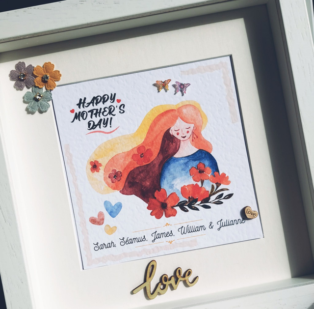 Mother&#039;s birthday gift. Personalised photo frame gift for mothers day, birthdays or special occasions.