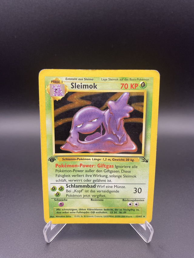 Sleimok (13/62) Fossil - Good - DE - Holo Rare - 1st Edition