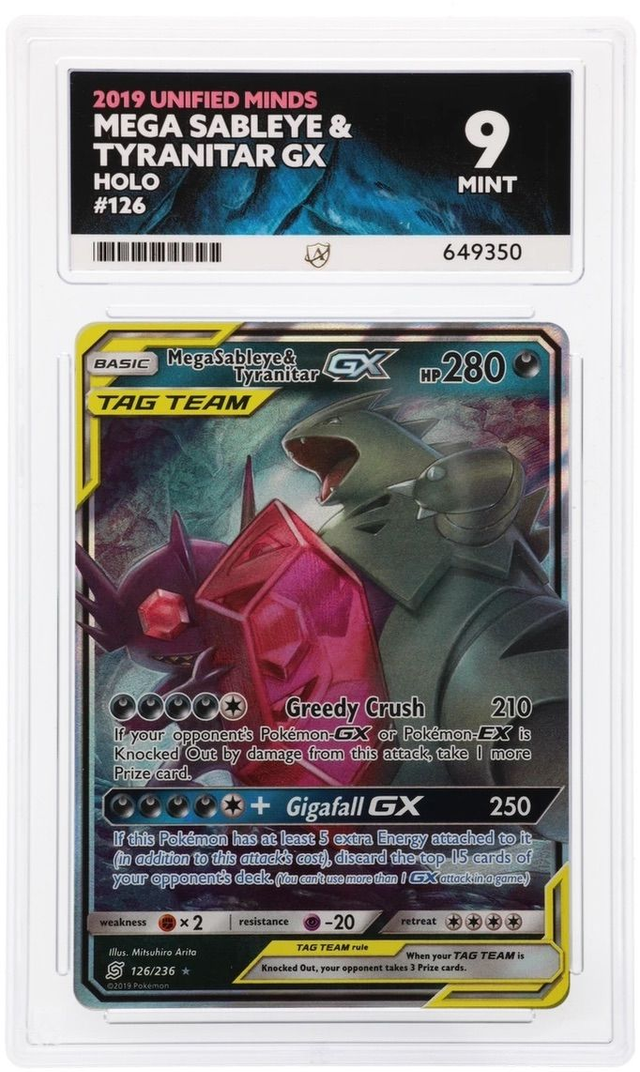 Mega Sableye &amp; Tyranitar GX Ace Mint 9