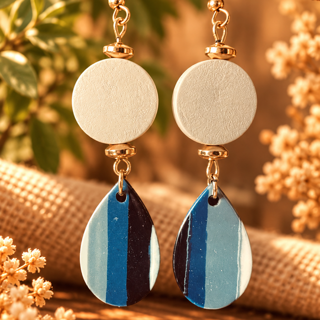 Boucles EXODE Rayé bleu