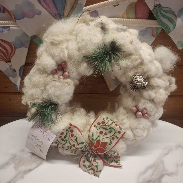 Felted Wool Christmas Wreath