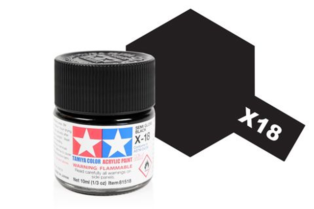 Acrylic Mini X-18 Semi Gloss Black