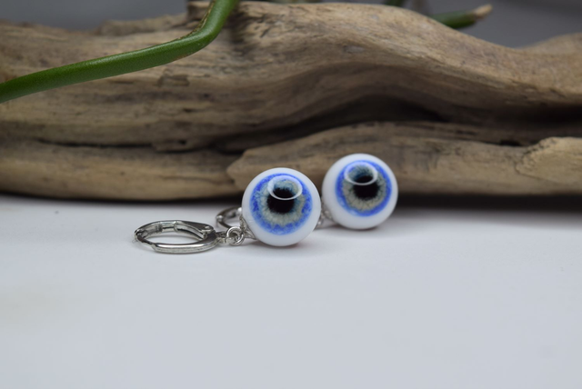 CRÉOLES OEIL DE GNOME MONTURE ARGENT 