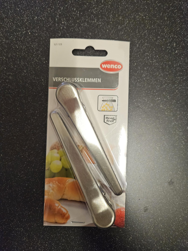 2er Set Edelstahl Verschlussklemmen – 11 cm – für Tüten, Beutel & Snacks
