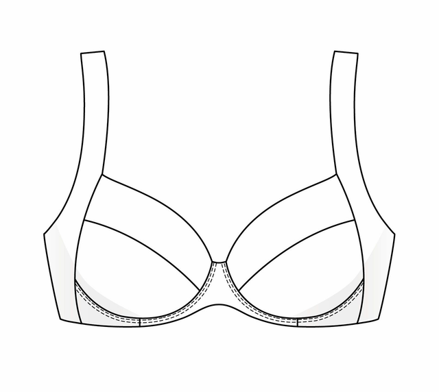 Create your own bra - BH mit und ohne Bügel möglich, mit zweigeteiltem Cup und seitlicher Sichel