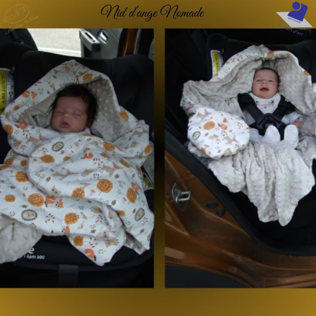 Nid d'Ange Nomade – Compatible Siège Auto 3 et 5 Points sur commande