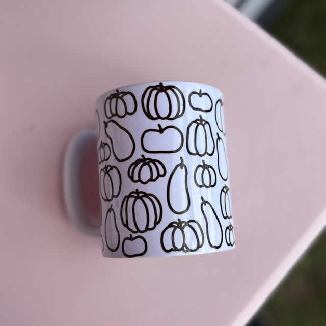 Pumpkin Outline Mug | Autumn & Boo Basket Must Have