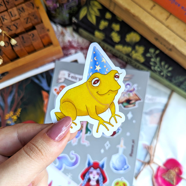 Grenouille Magicienne | Glossy sticker