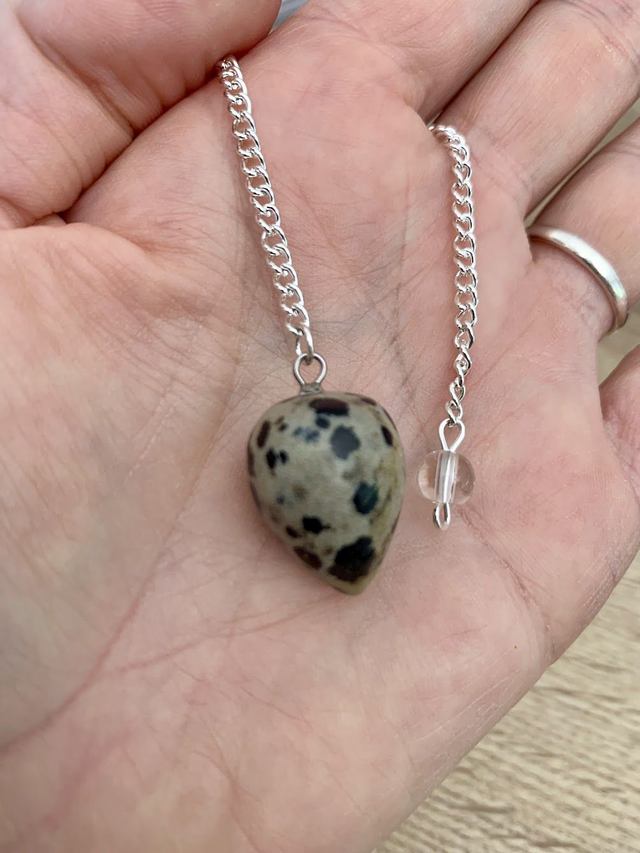 Pendule Goutte Jaspe Dalmatien