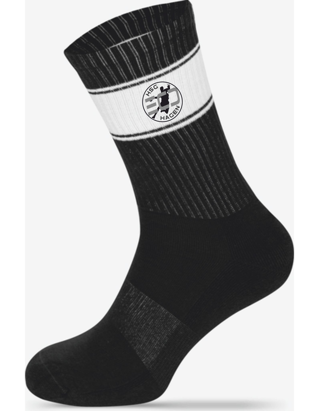 Socken schwarz mit Logo