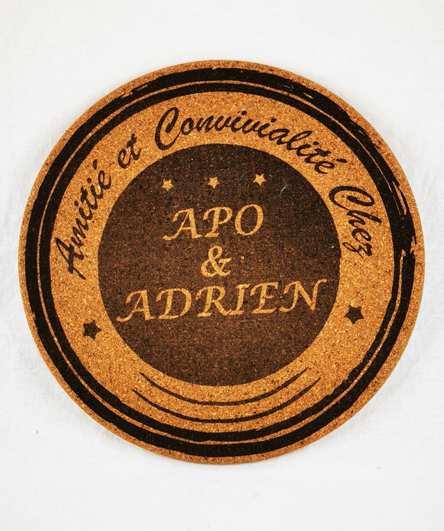 Dessous de plat en liège à personnaliser
