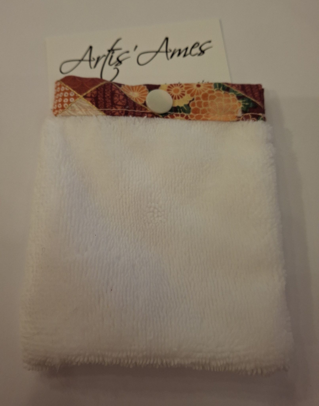 Pochette recycle savon Fleurs japonaises