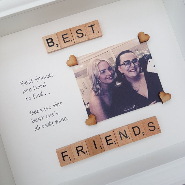 Best friend photograph frame | Scrabble friend frame 
