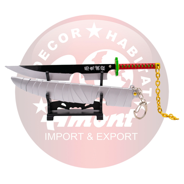 Llavero katana Demon Slayer de Tengen Uzui A11774, de 23.5 cm