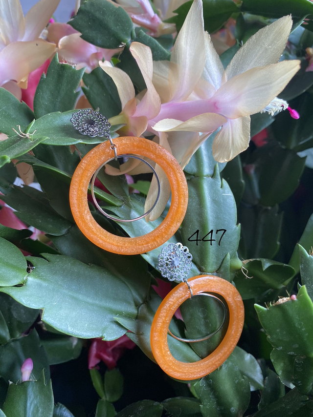 🧡 Boucles d’oreilles “Orange Chic” - Réf. 447 