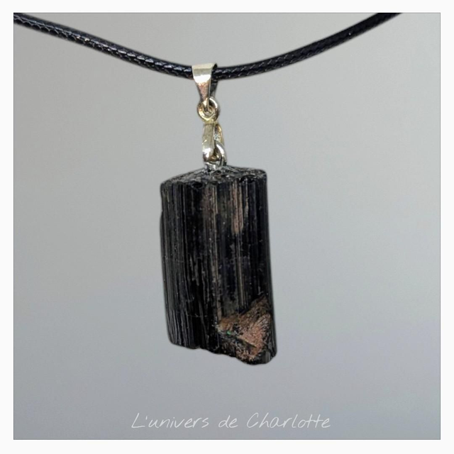 Pendentif &quot;Tourmaline Schorl&quot; PN-014