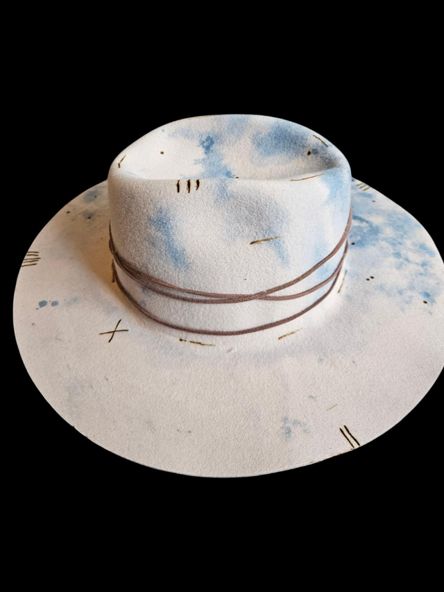 Don't be blue hand dyed fedora