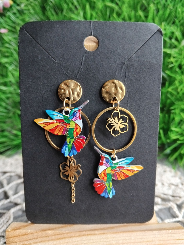boucles d'oreilles colibris 