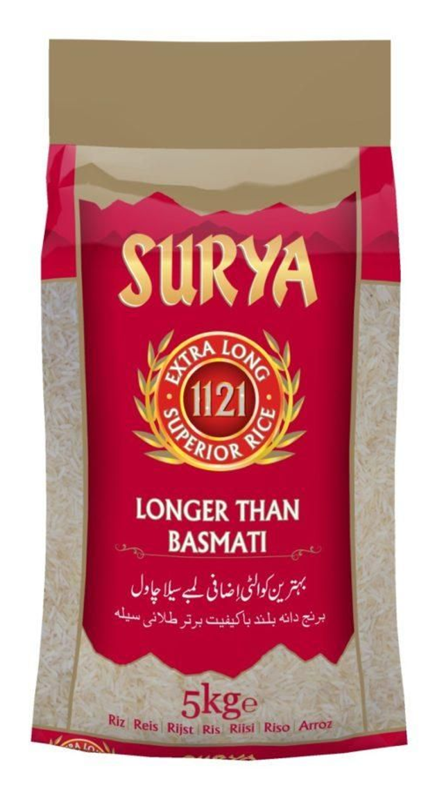 Basmati Rice Surya Extra Long Superior 1121 - 10kg