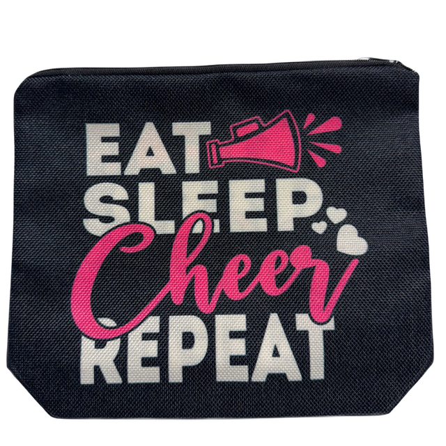 Eat, Sleep Cheer pouch 