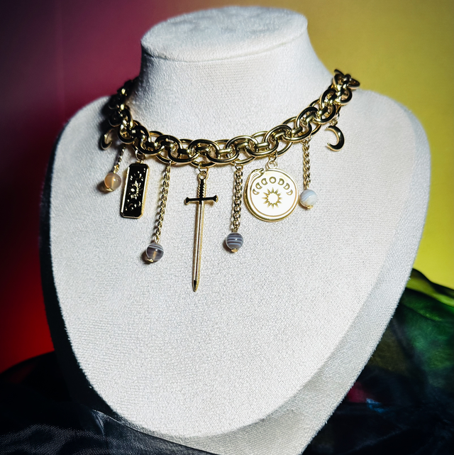 Collier PUISSANCE agate Botswana 