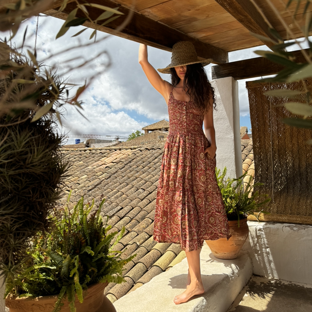 Vestido nido de abeja Rey