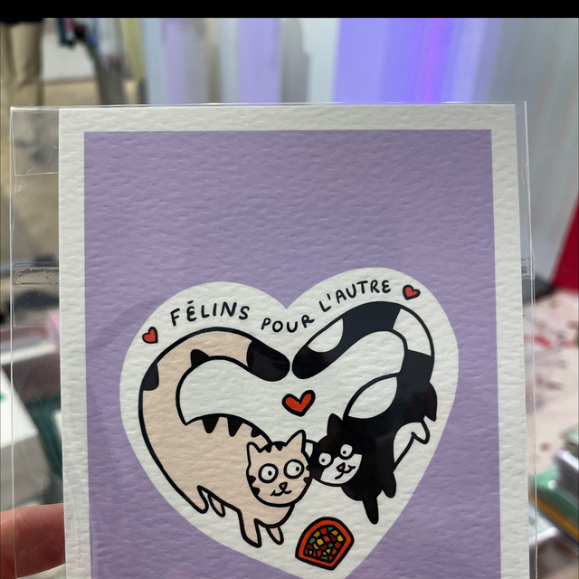 Pop07  félins violet - Popoche 