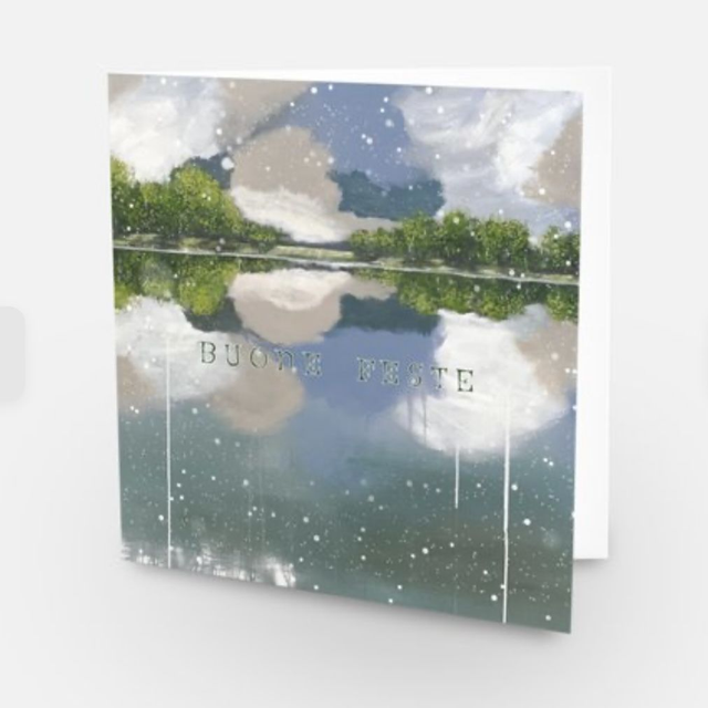 Cartolina doppia di Natale Specchio d&#039;Acqua