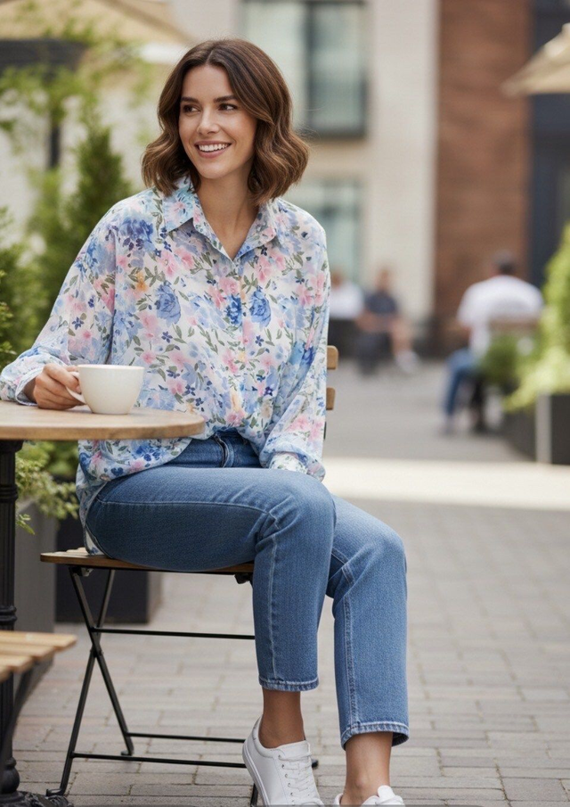 Chemise motif floral