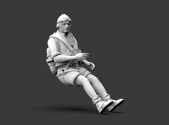 3Dimontis - WW2 Luftwaffe Pilot in shorts
